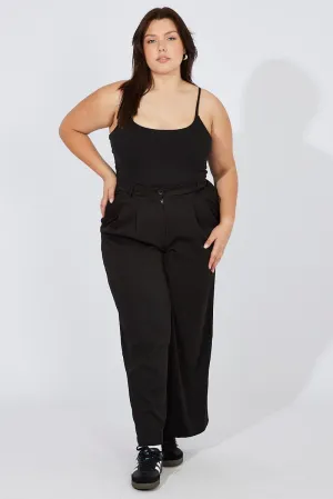 Seamless Sleeve Construction Joy Ease Black Bodysuit Scoop Neck Supersoft