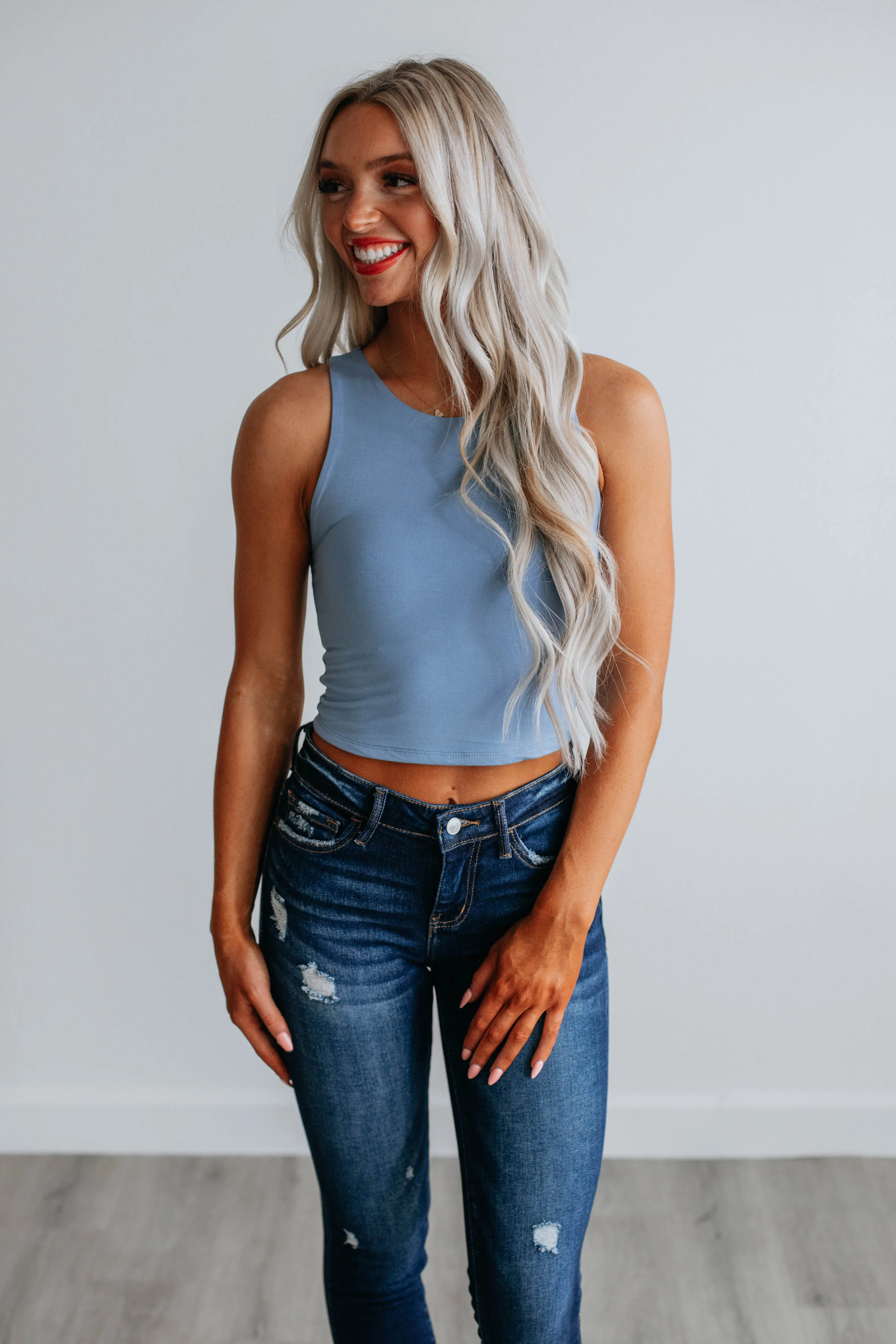 Angelina Basic Tank - Powder Blue low - efficiency operation miners