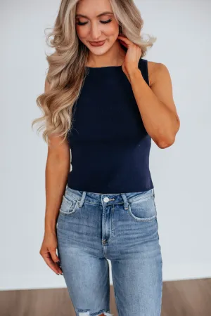 Zari Sweater Tank - Navy Tagless label Flexible Mobility Design