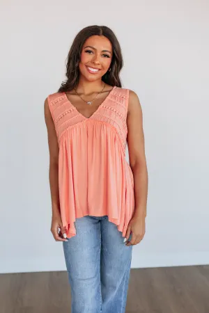 Dovile Babydoll Tank - Peach clean environment