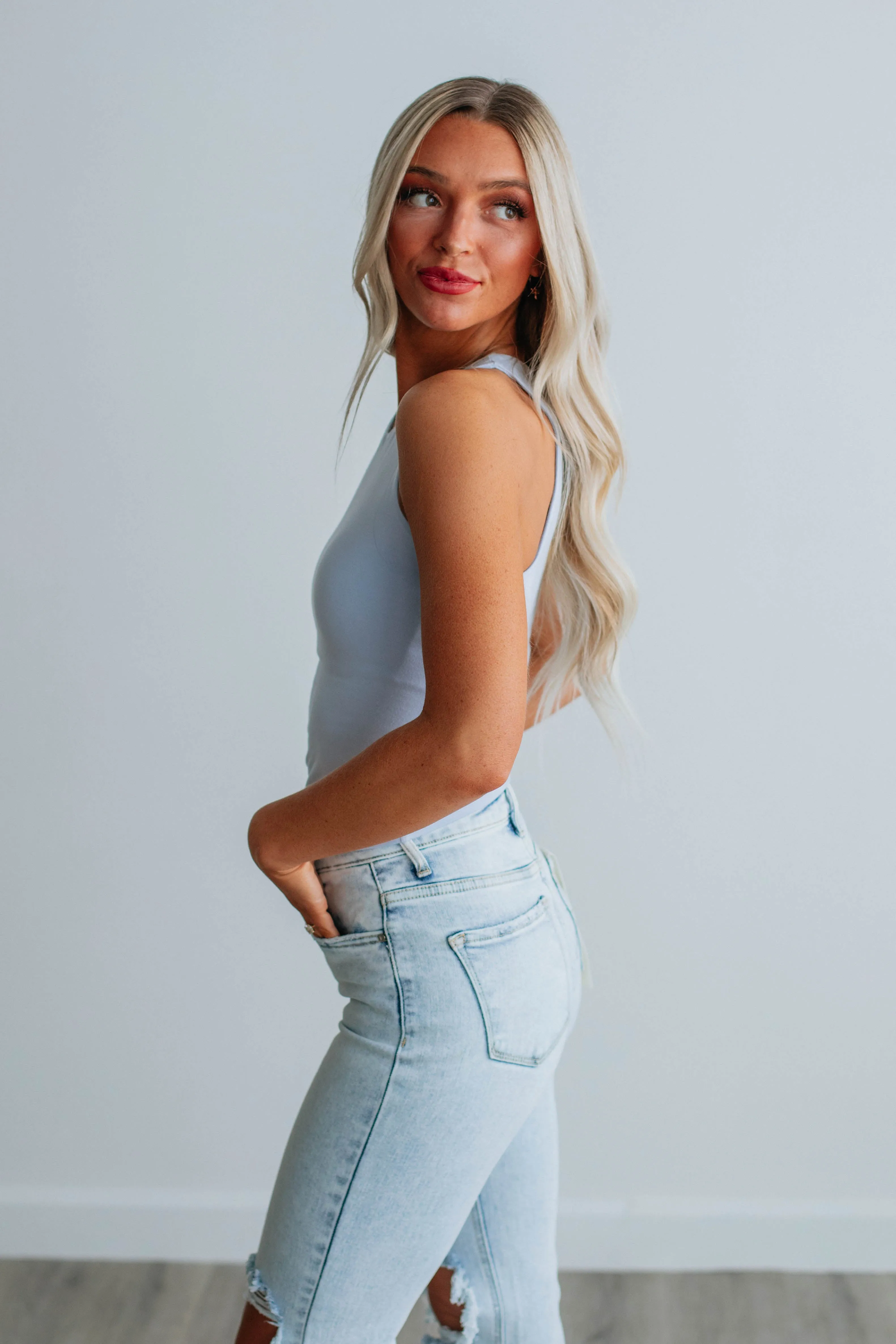 Sustainability - focused Demi Basic Tank - Powder Blue