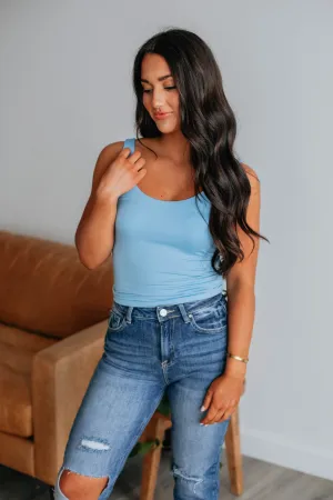 Active Wear Delta Basic Tank - Sky Blue