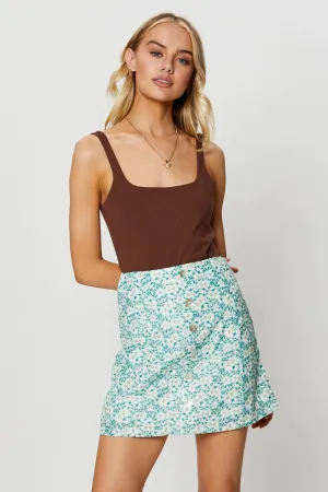 DurableWeave Brown Tank Sleeveless Round Neck Cotton