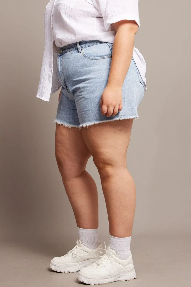 Denim Relaxed Shorts High Rise Seasonal Style