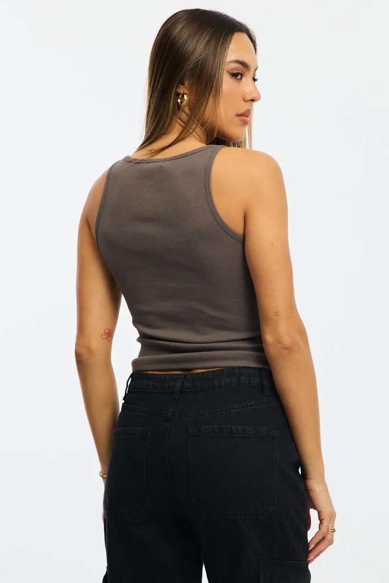 Grey Tank Top WaterRepellentCoating