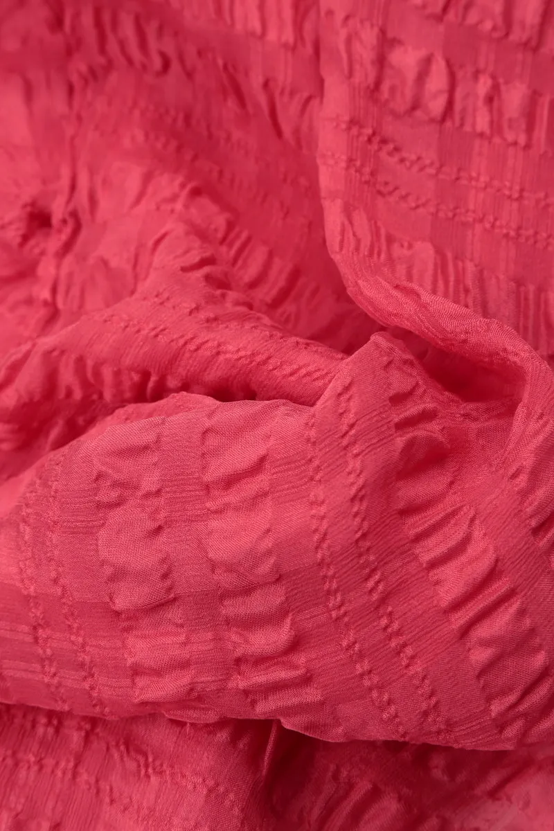 DurableBlend Layered Raspberry Light Silk Dress