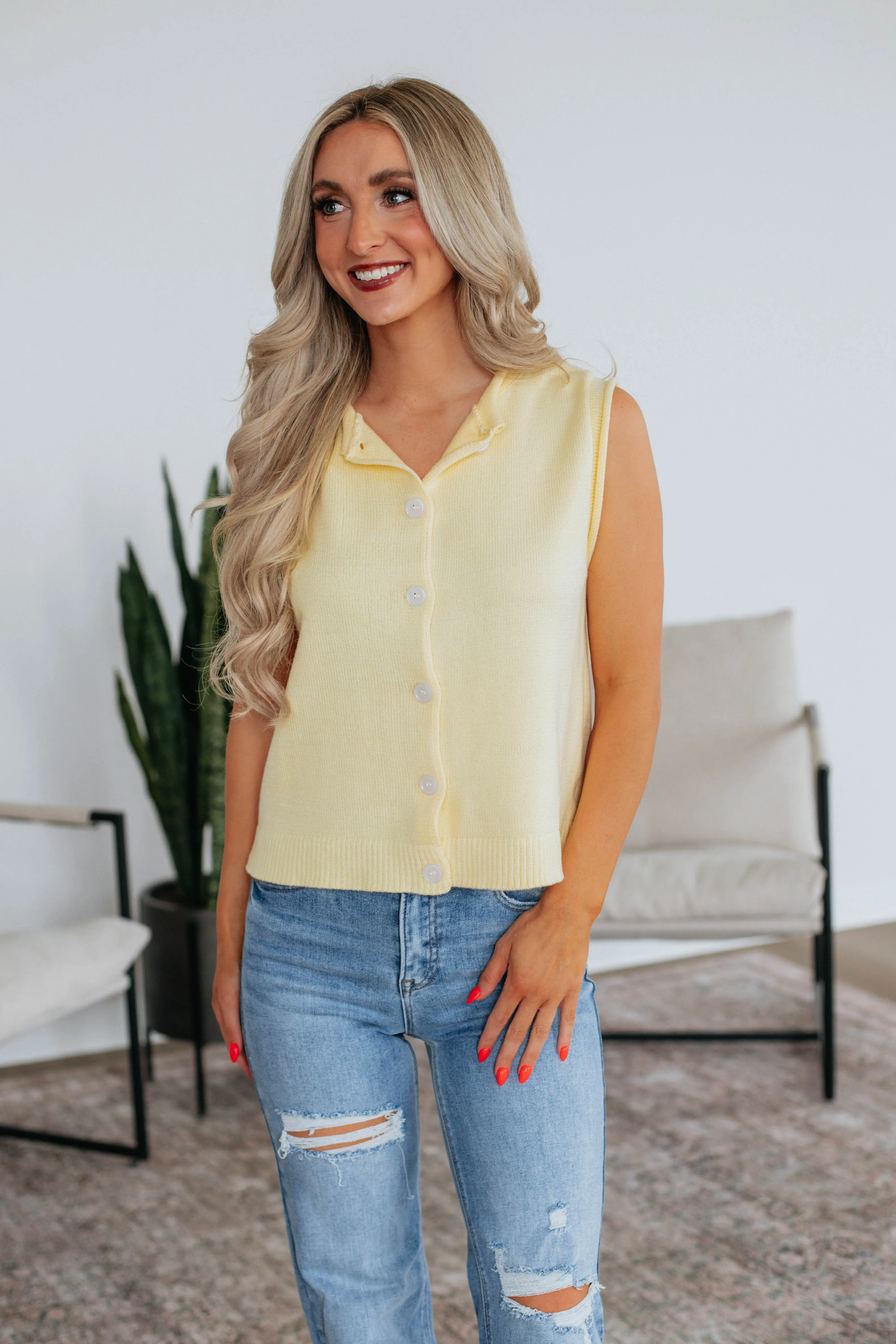 Neena Sweater Vest - Daisy Cold Day Ready