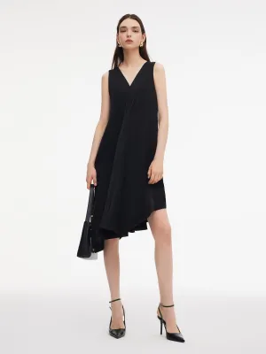 Flattering Fashion Bird Call Triacetate Blend Women Sleeveless Reversible Midi Dress