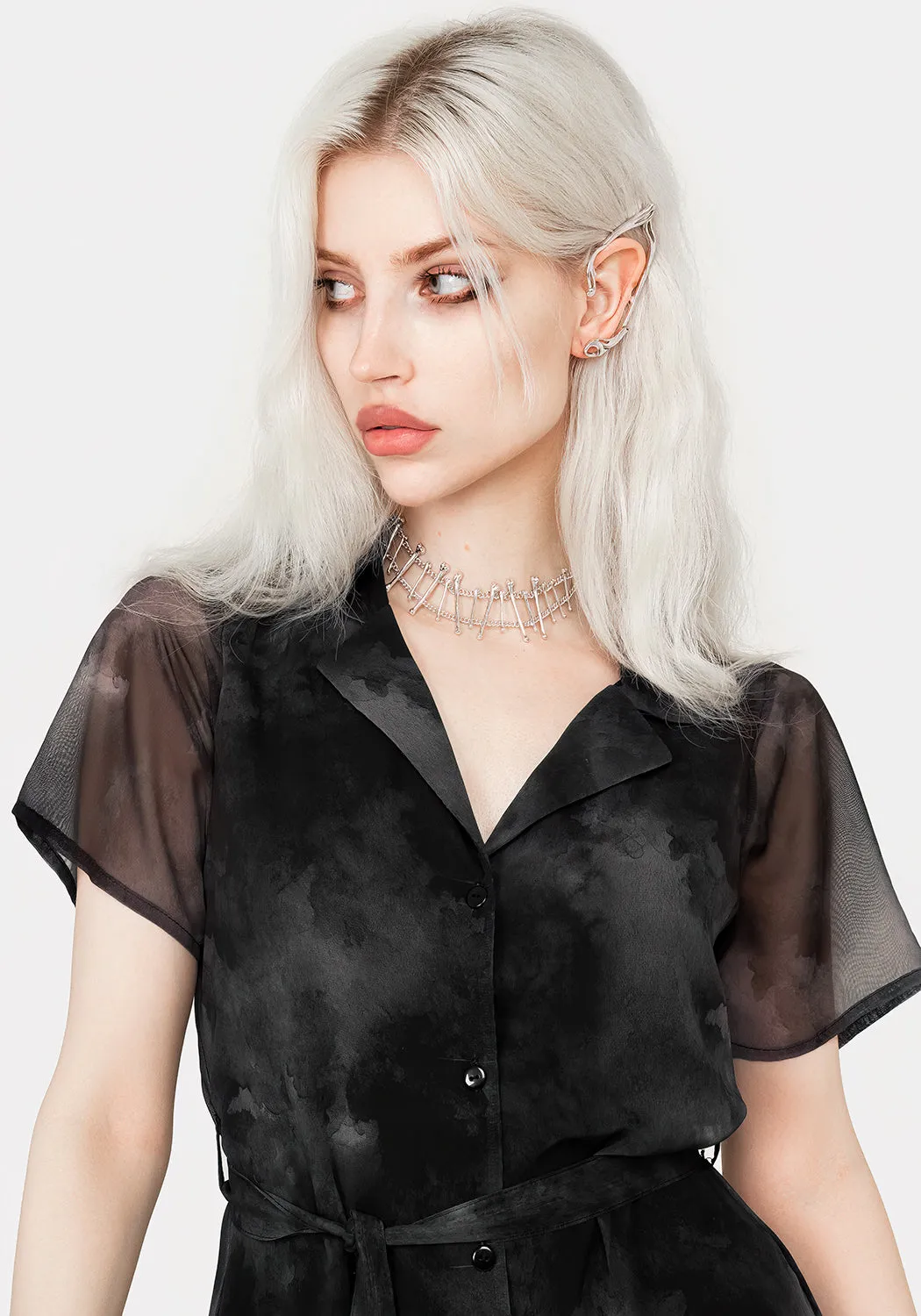 Tempest Midi Tie Waist Shirt Dress Body Loving Winter Snow