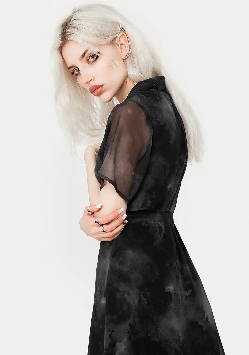 Tempest Midi Tie Waist Shirt Dress All Season Style Edgy Youth