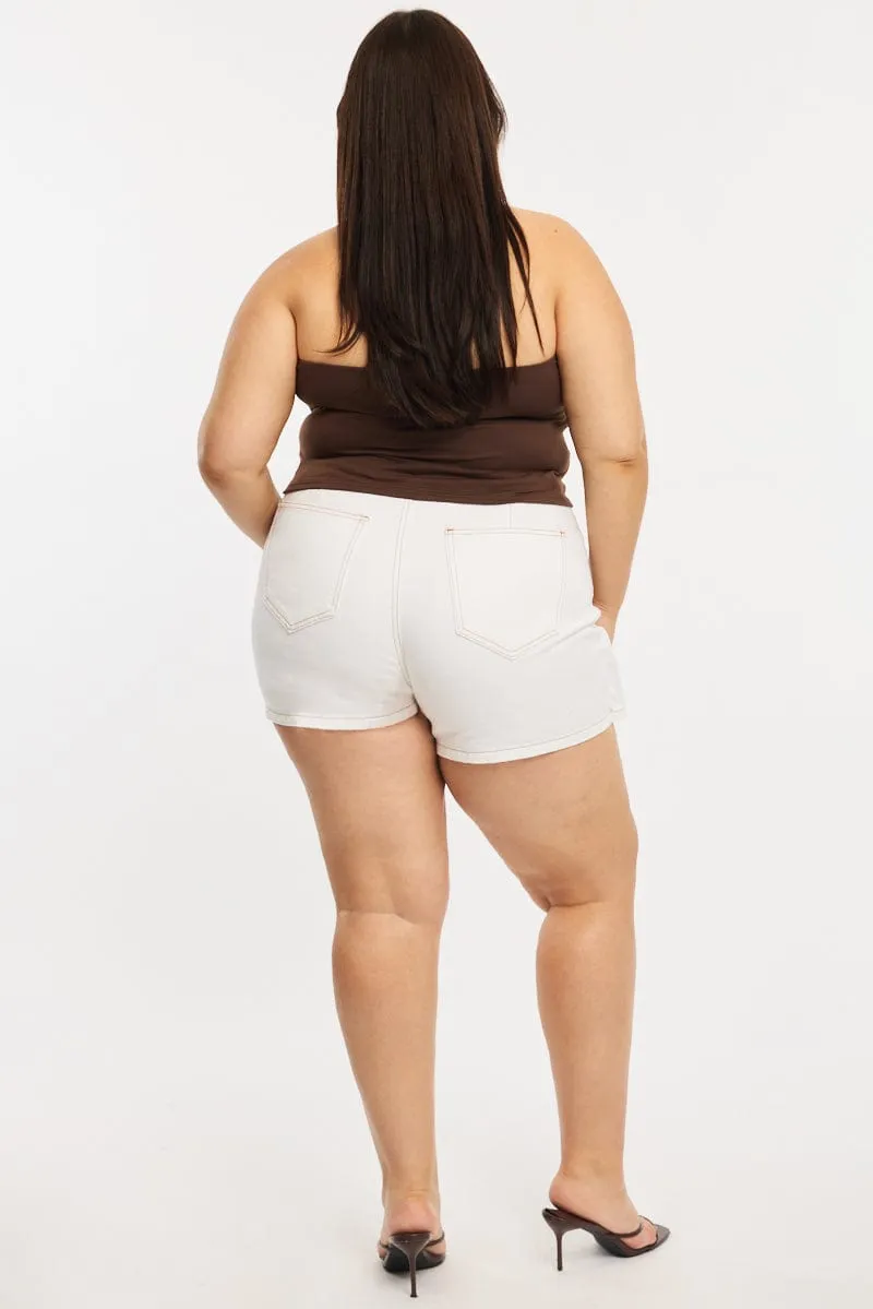 Smooth Motion White Skorts Mid Rise Wrap