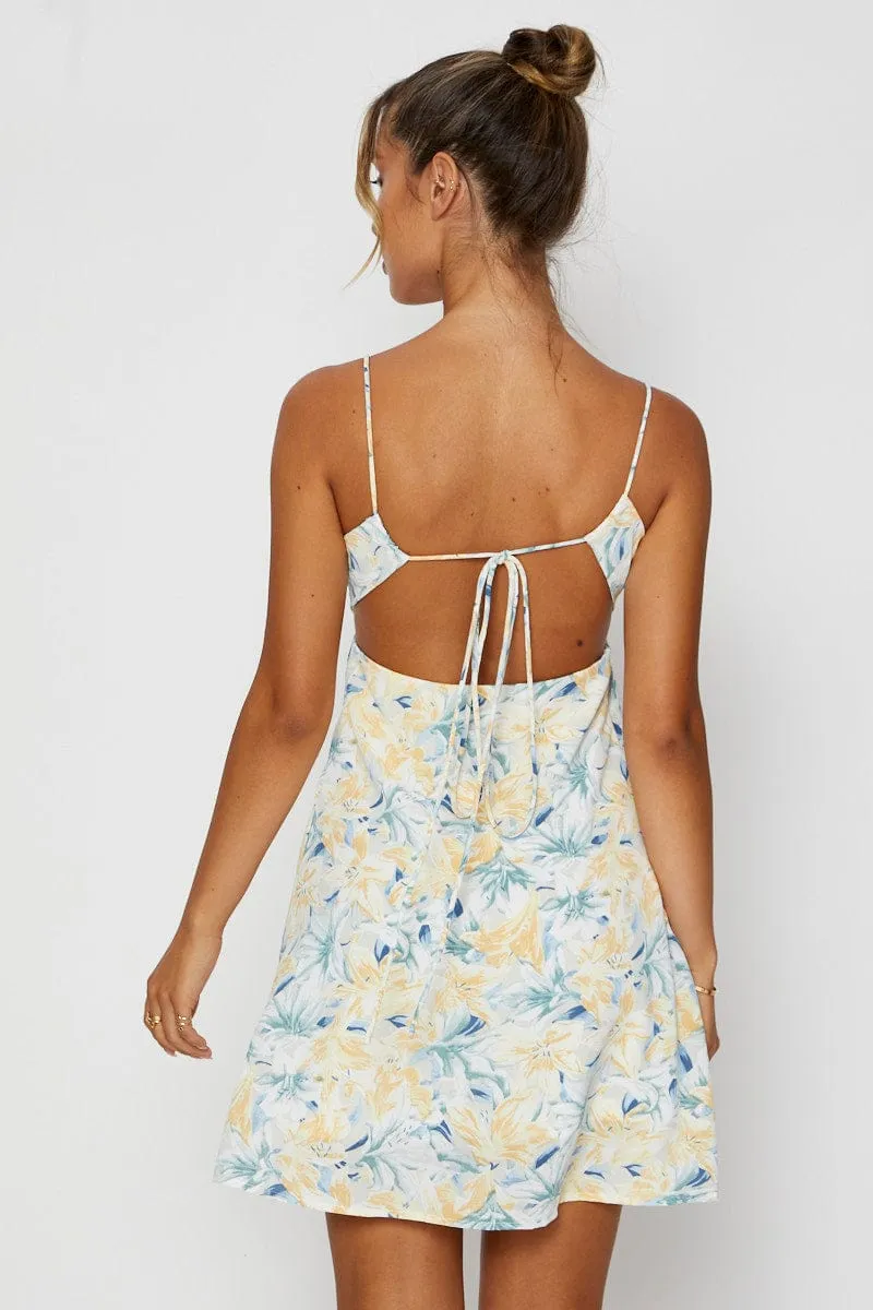 Print A Line Dress Mini Urban Wear Light and breezy mini
