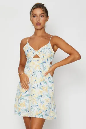 Print A Line Dress Mini Floral Chic Light Touch