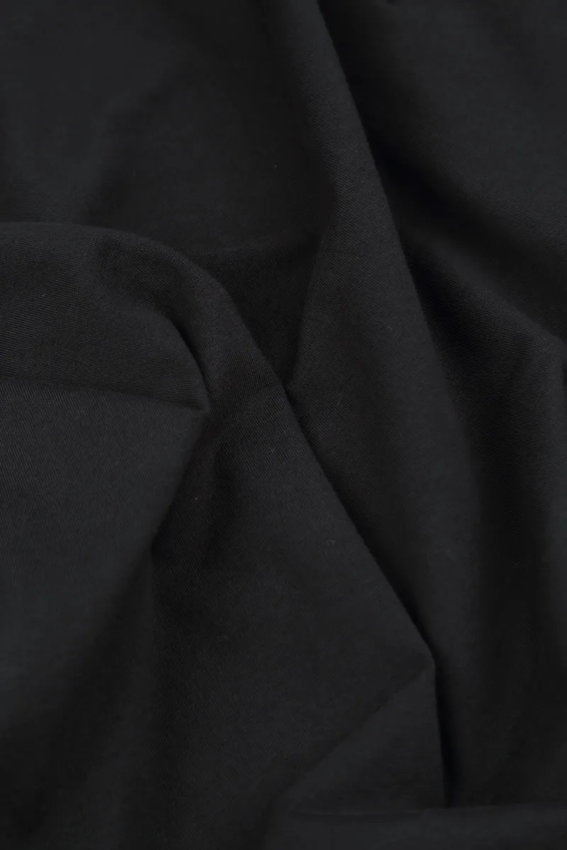 Young Edge Versatile Clothing Wide Black Cotton Dress