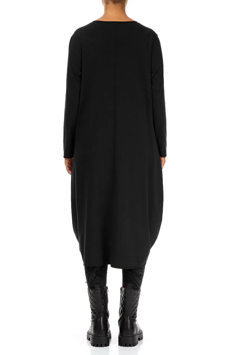 Wide Black Cotton Dress DurableBlend