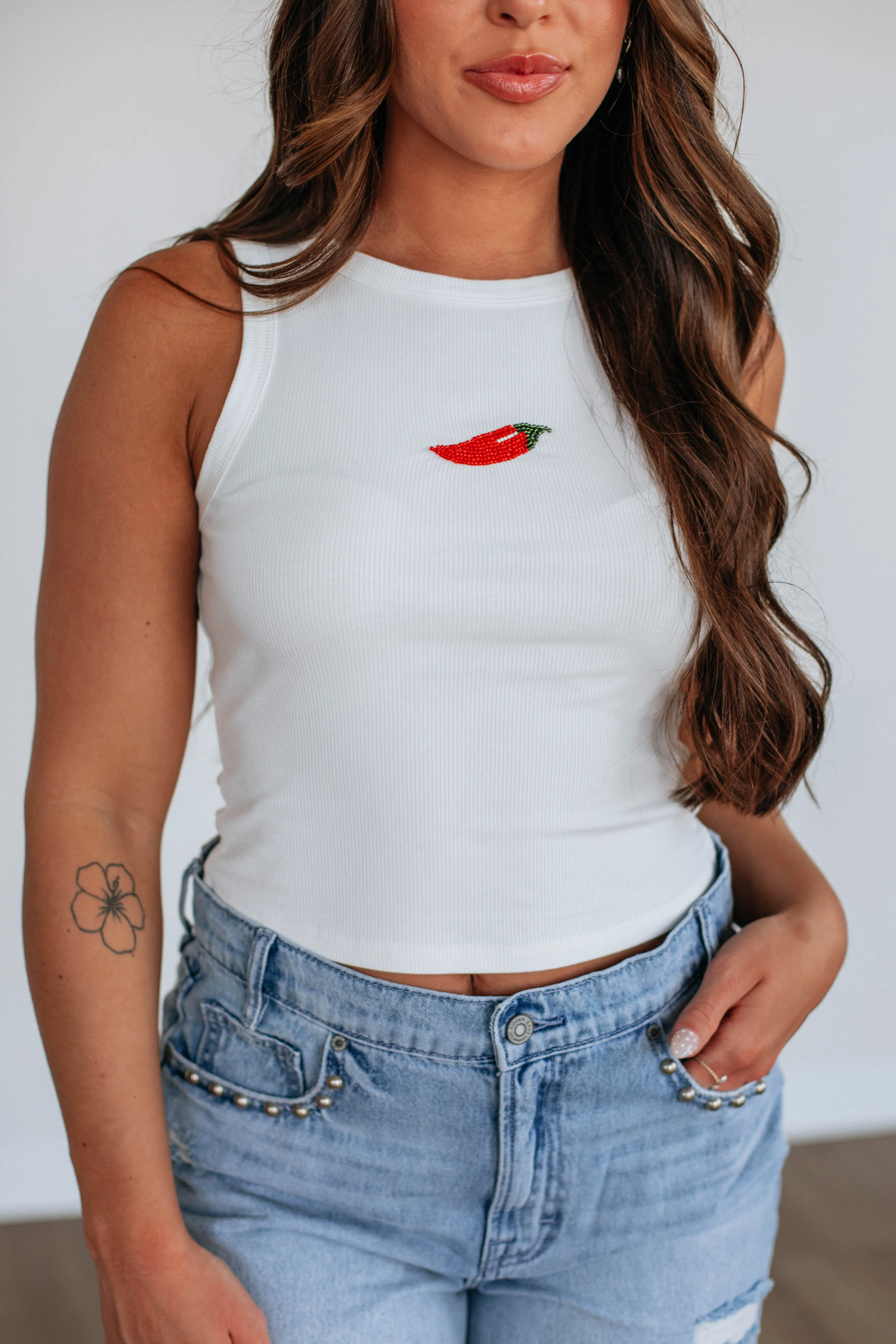 Feeling Spicy Tank Tagless Collar teamwork