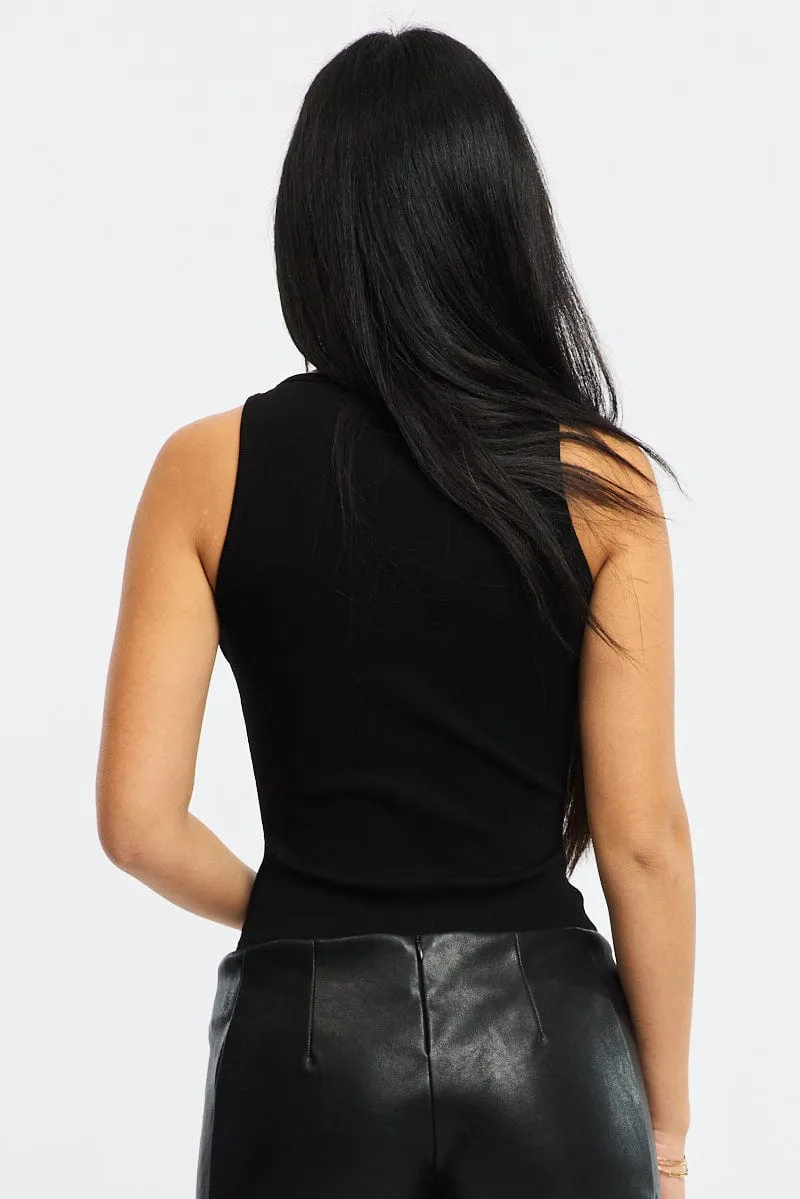 EcoCertifiedTextile Black Tank Top