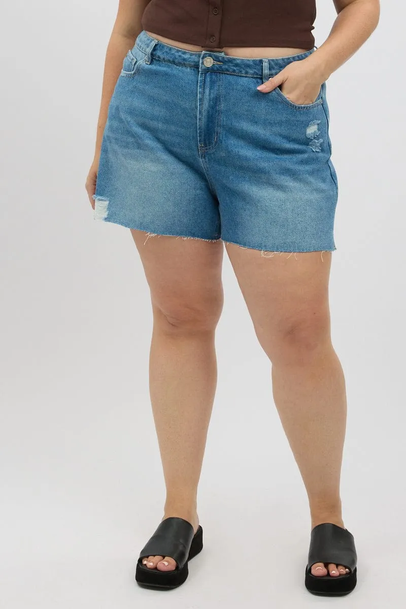 Simple Wear Denim Relaxed Denim Shorts