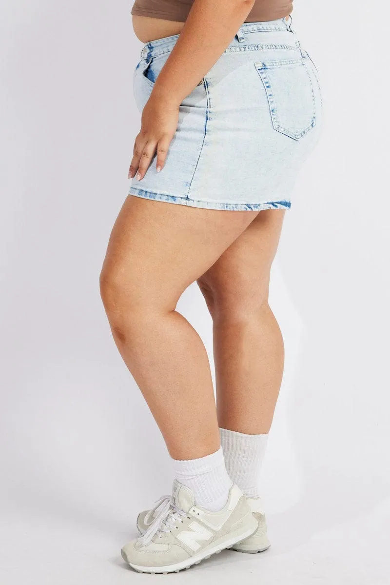 Denim Mom Shorts High Rise Acid Wash Creative Flow Smart Look