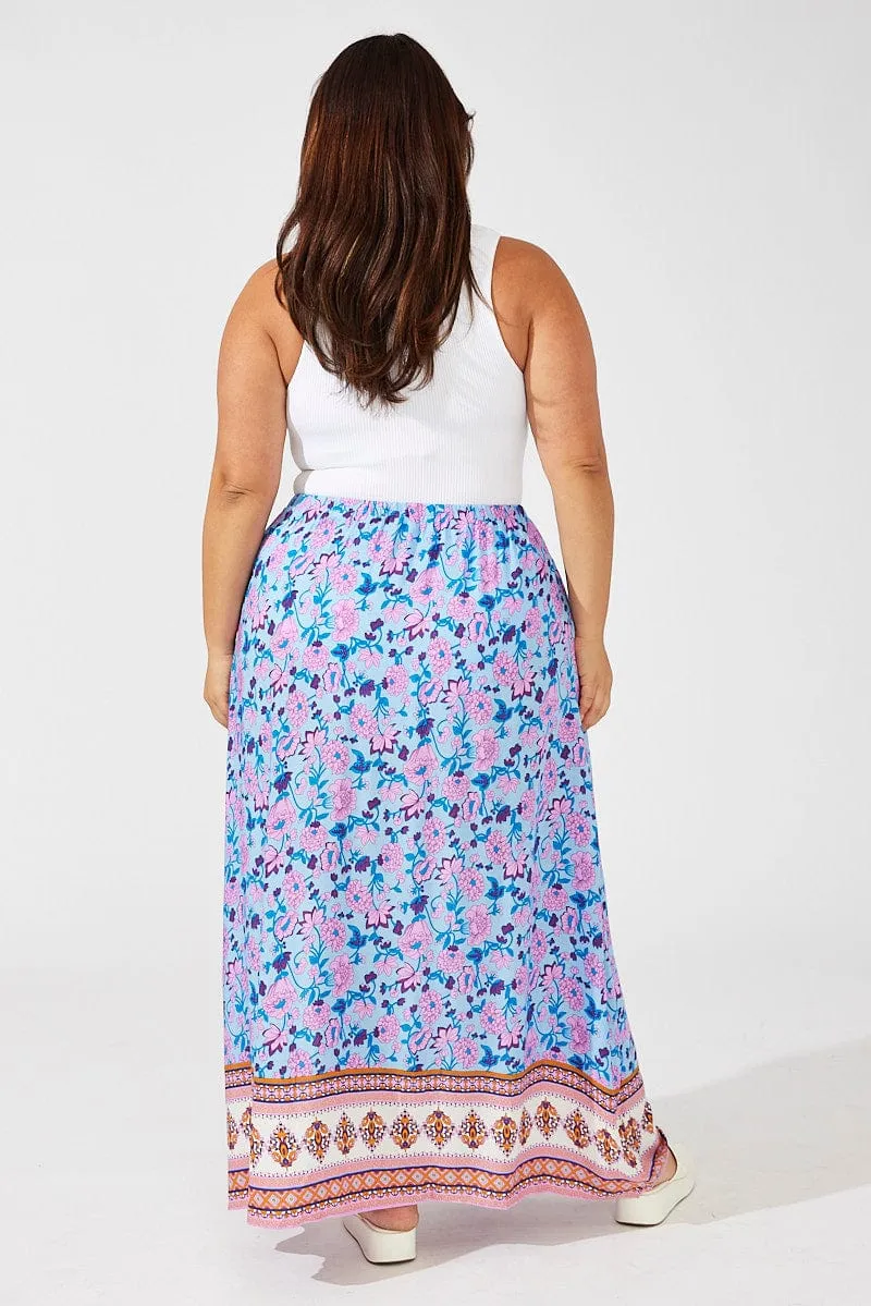 Multi Boho Boho Maxi Skirt Unique Feature Easy Layer