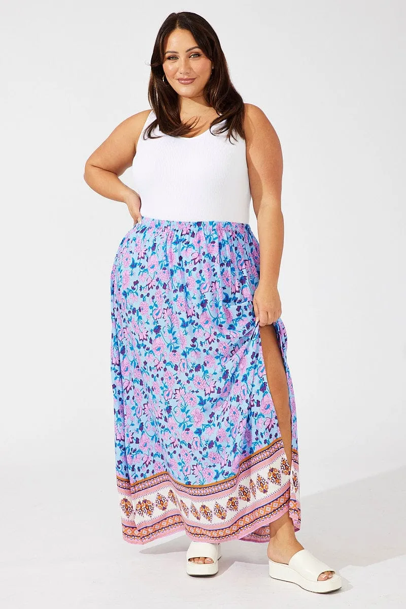 Neat Finish Multi Boho Boho Maxi Skirt