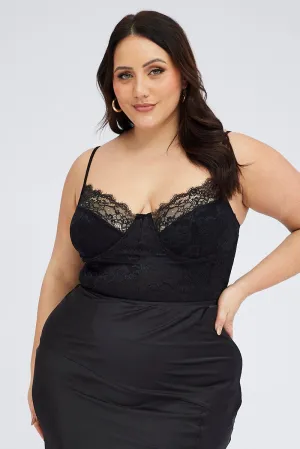 Black Lace Corset Bodysuit athletic shoes