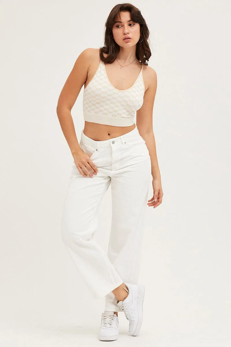Check Tank Top Seamless Accessory Fashion