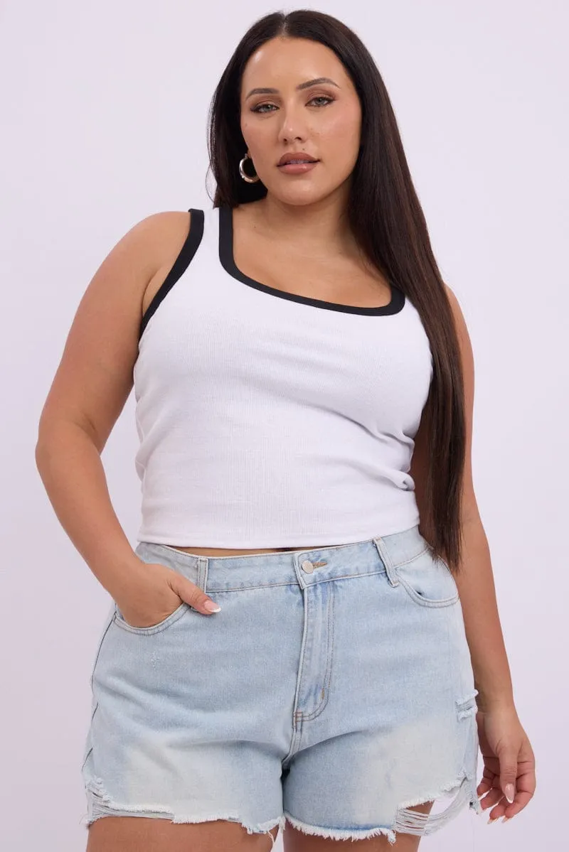 Denim Relaxed Shorts High Rise VersatileCuff Joy Mood