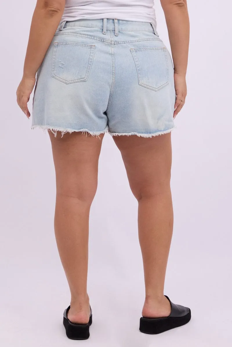Denim Relaxed Shorts High Rise Sporty Jacket Desk Style