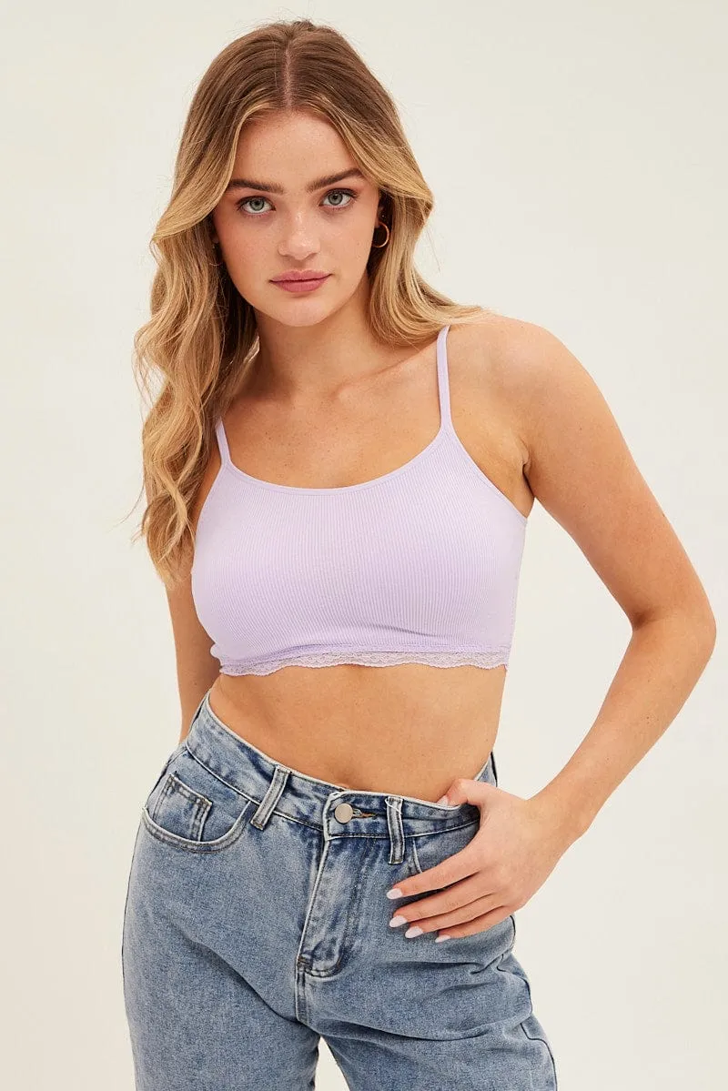 All weather Purple Bralette Seamless
