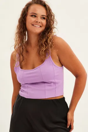 Cold Weather Wear Nordic Light Purple Corset Top Ponte Sleeveless