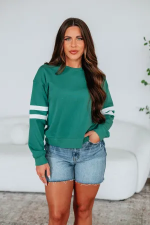 Varsity Pullover - Jade Low Maintenance