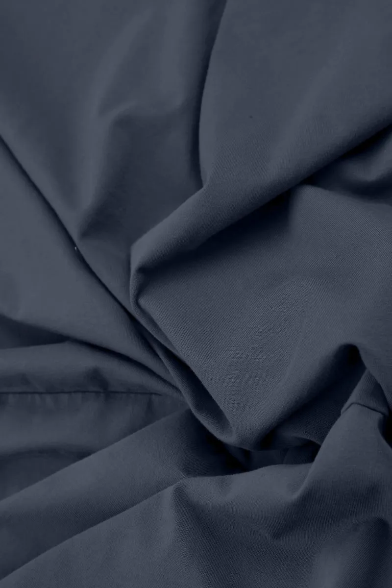UV Protection BreathableFabric Balloon Slate Blue Cotton Dress