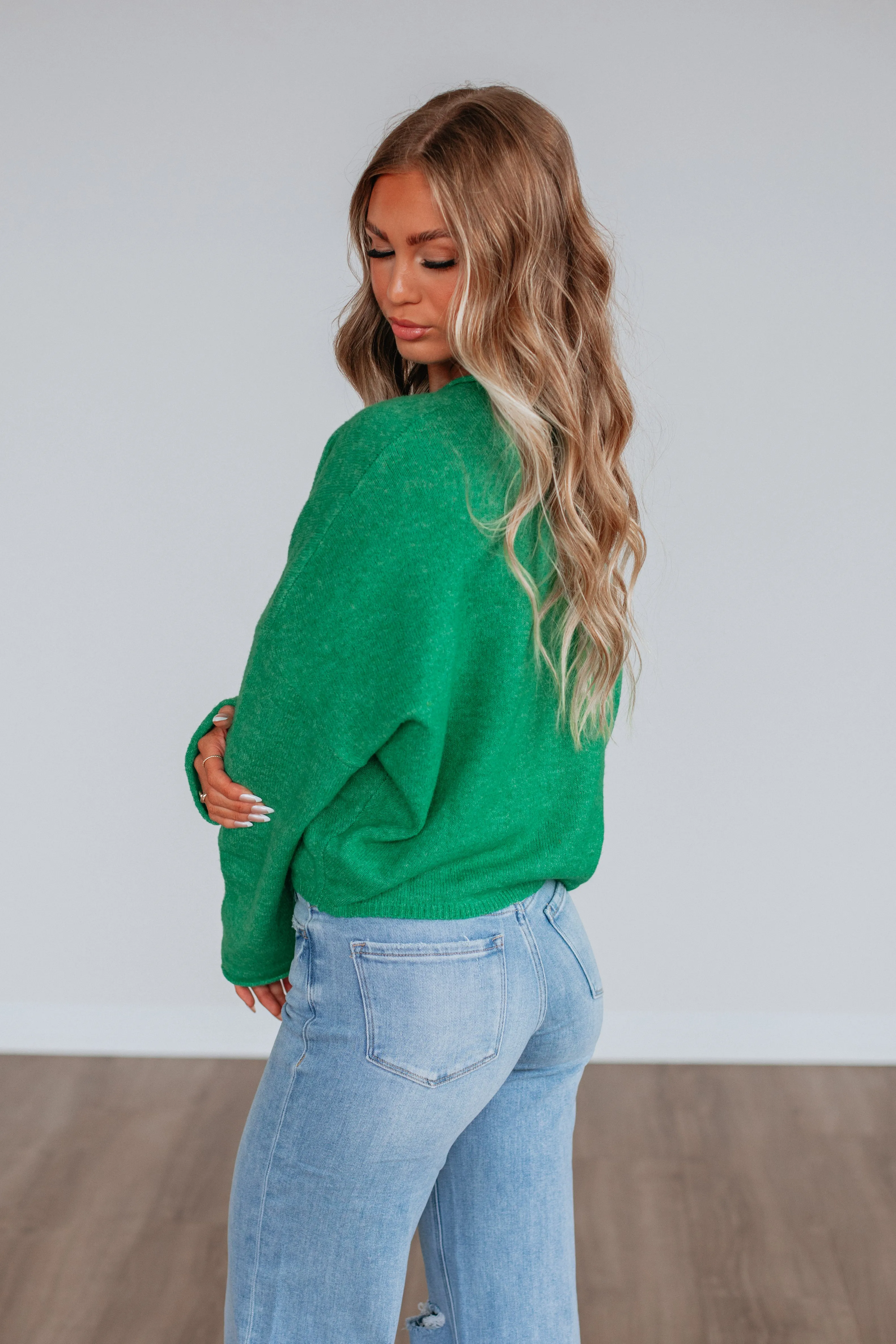 Brooke Cardigan - Kelly Green Eco Conscious Processing