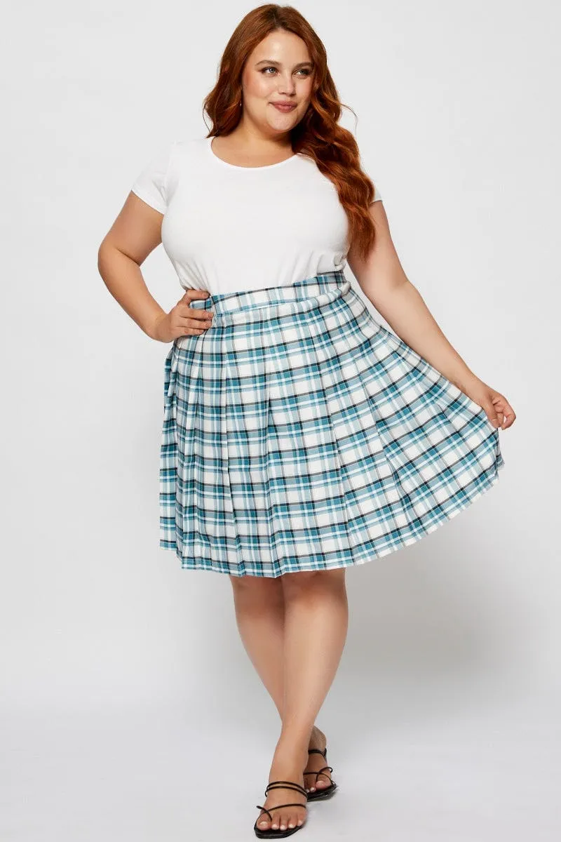 All Day Look Check Mini Tennis Skirt Pleated