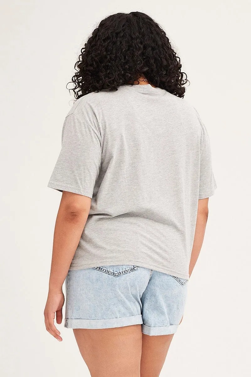 Vintage authenticity Grey Short Sleeve Graphic T-shirt
