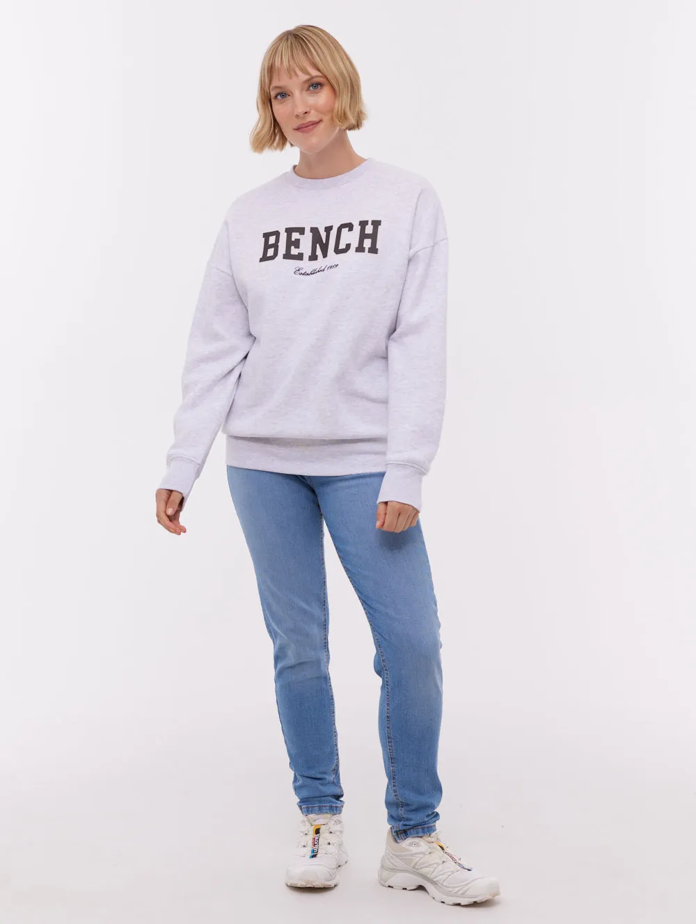 Ercie Collegiate Crew Neck - Grey Ventilation Panels Functional Design