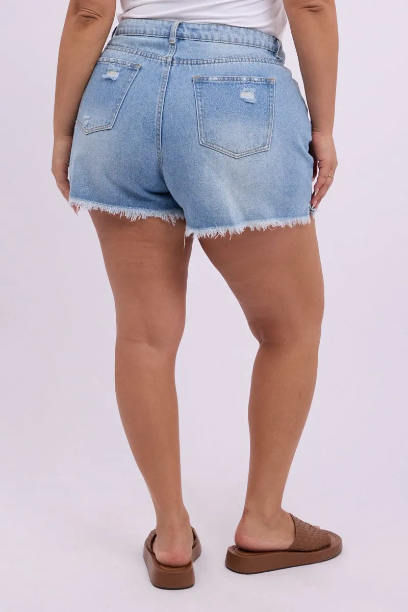 Transitional Clothing Leader Core Denim Relaxed Shorts High Rise