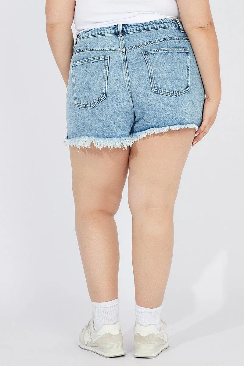 Comfortable Pants Noble Grace Denim Relaxed Shorts High Rise