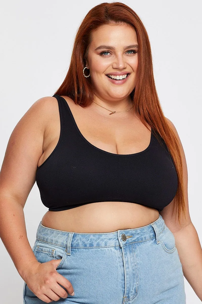Black Crop Bralette Seamless Soft Pants Conscious Fit