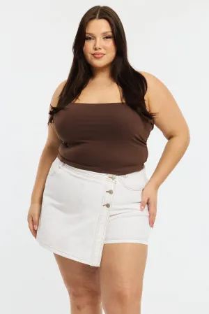 Brown Halter Neck Top Supersoft Comfort Look SoftenedEdges
