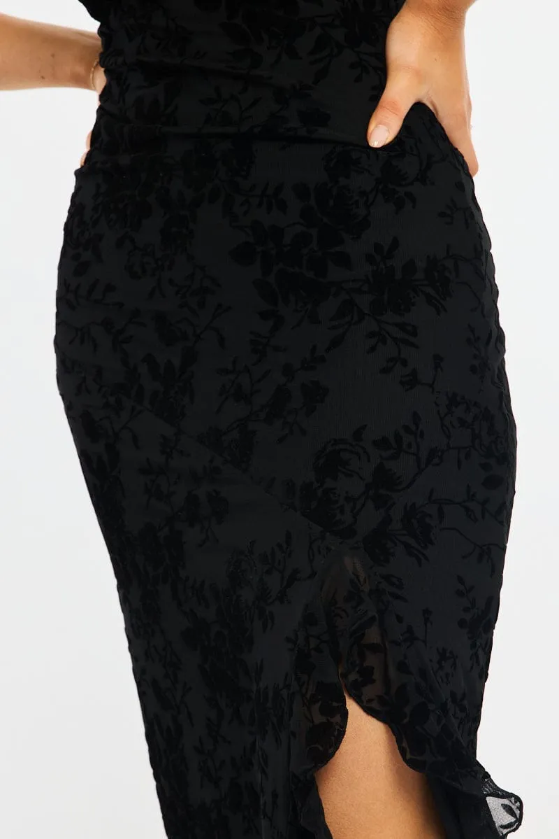 Universal Clasp Mechanism elastic waistband Black Black Bodycon Dress Lace Mini