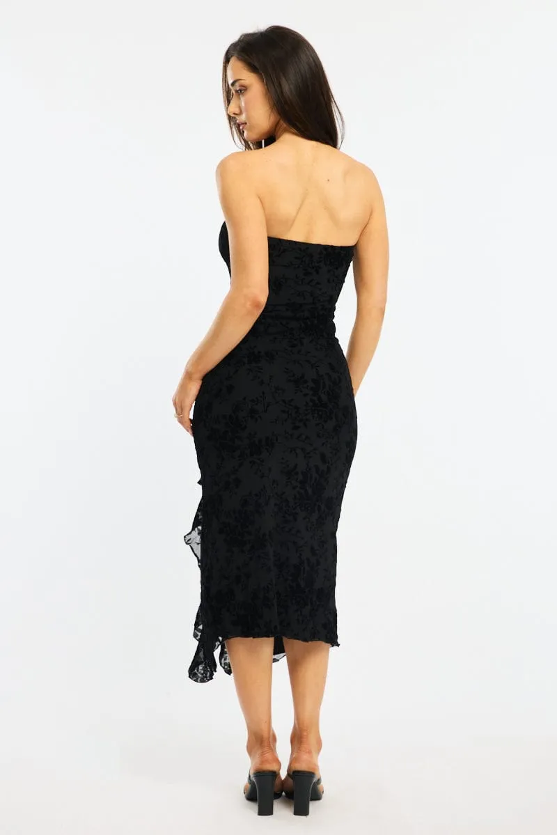 Black Black Bodycon Dress Lace Mini HighDensityWeave