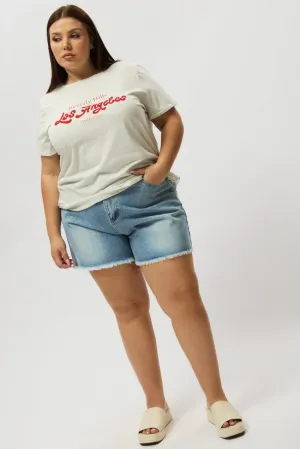 Grey Graphic T Shirt Short Sleeve Crew Neck Quality Layer Travel Wear