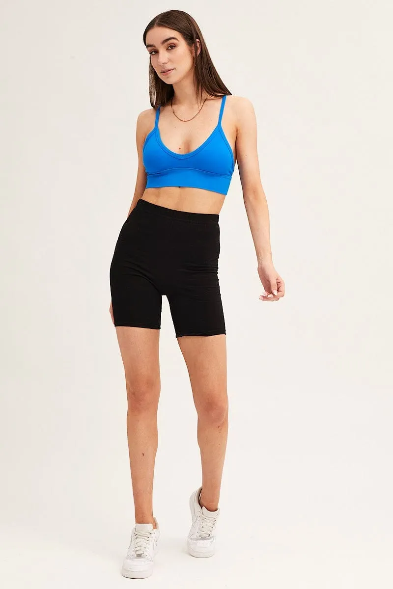 Kid Play Blue Crop Top Seamless