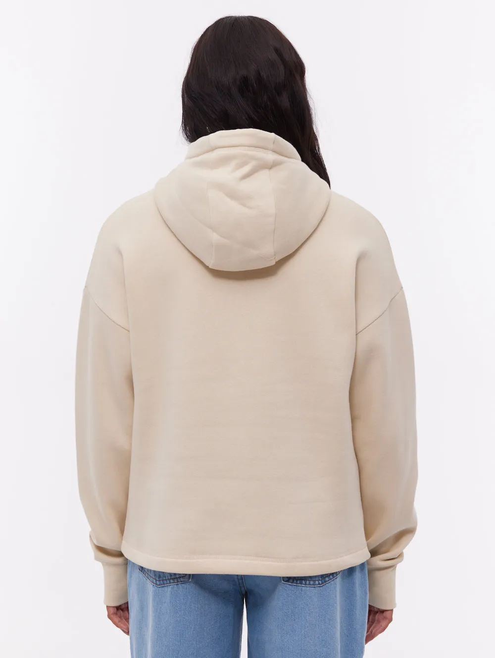 Sporty Style Elaina Deboss Hoodie - White