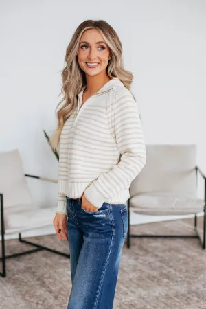 Frannie Striped Pullover Trans Glow