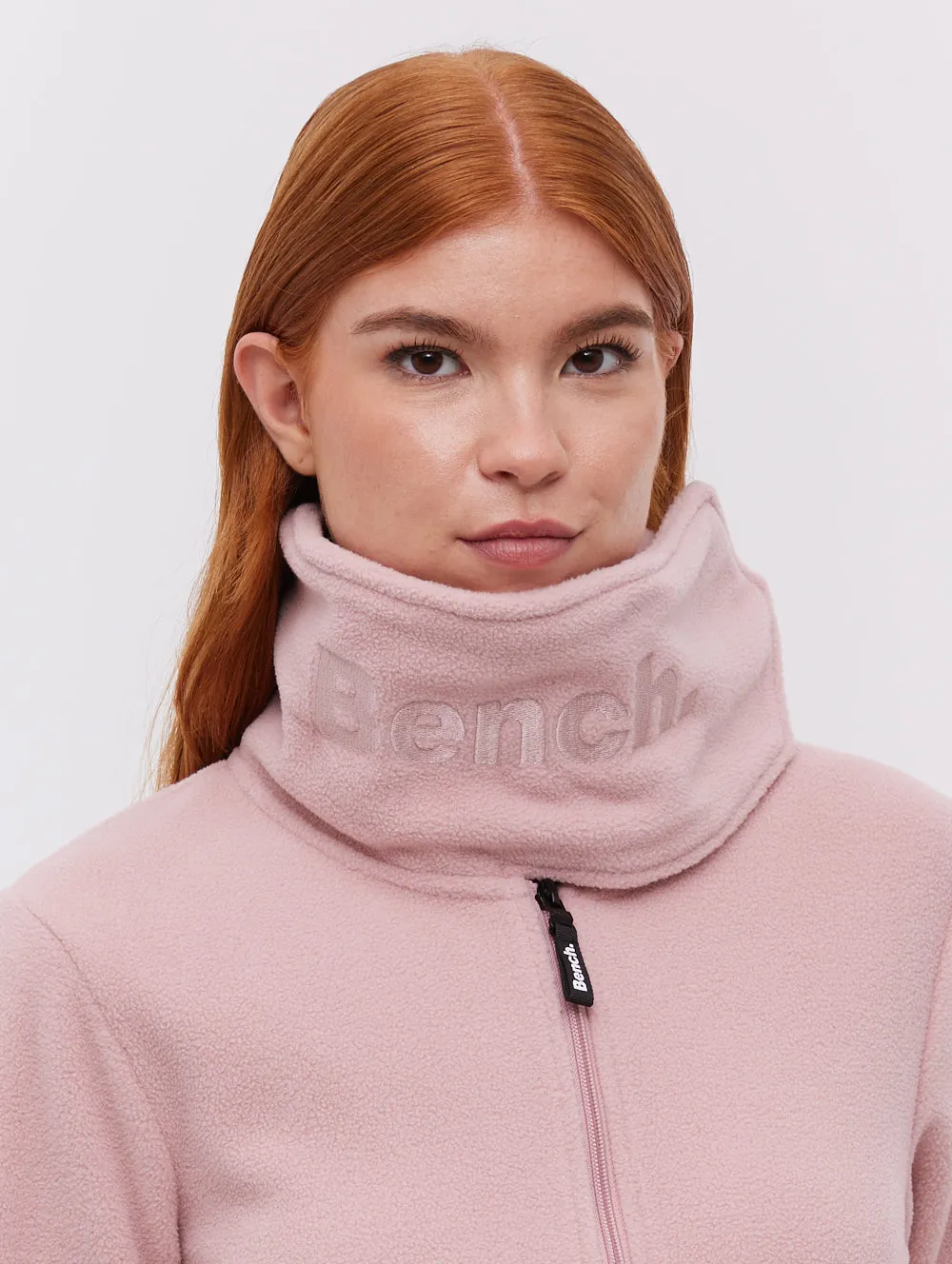 Heska Wrap-Neck Zip-Up - Pink Casual Pants Suburb Ease