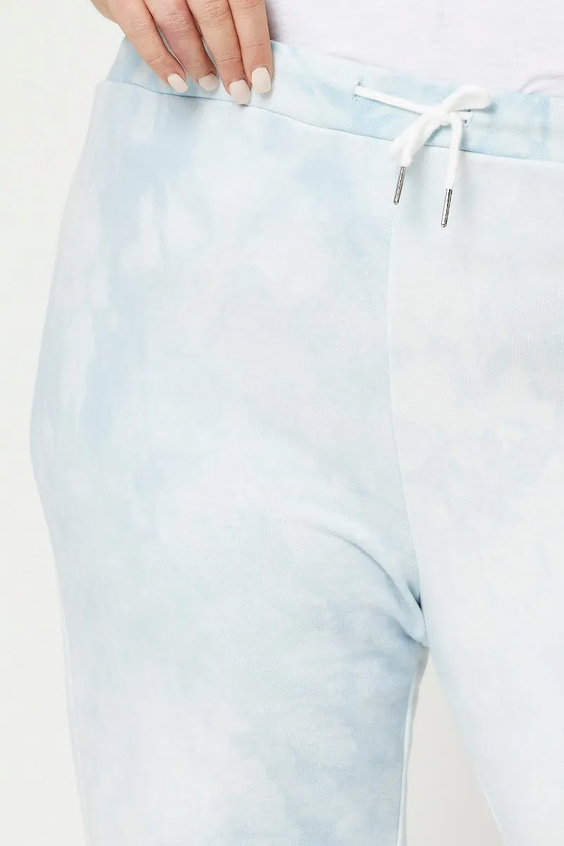 Multi Colour Track Pant Jersey Drawstring Urban Style