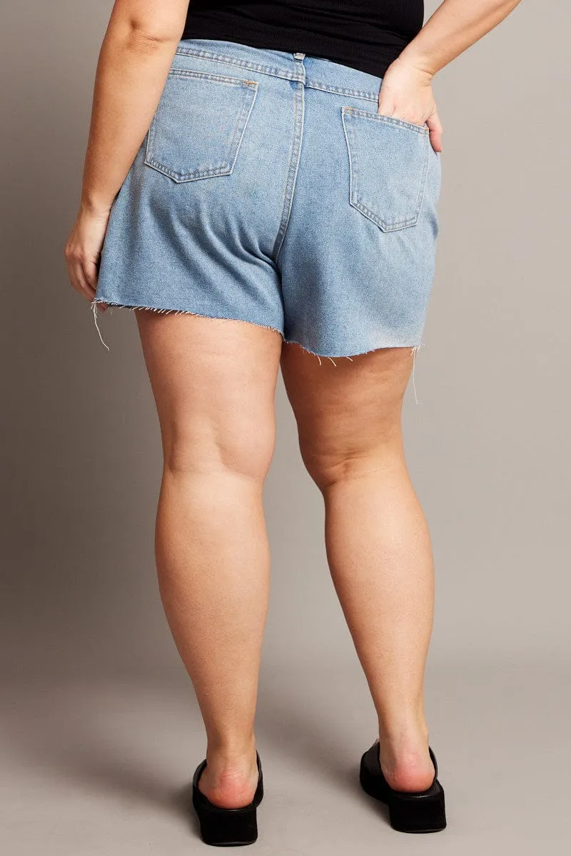 All-Day Fit Work Safe Denim Relaxed Shorts High Rise
